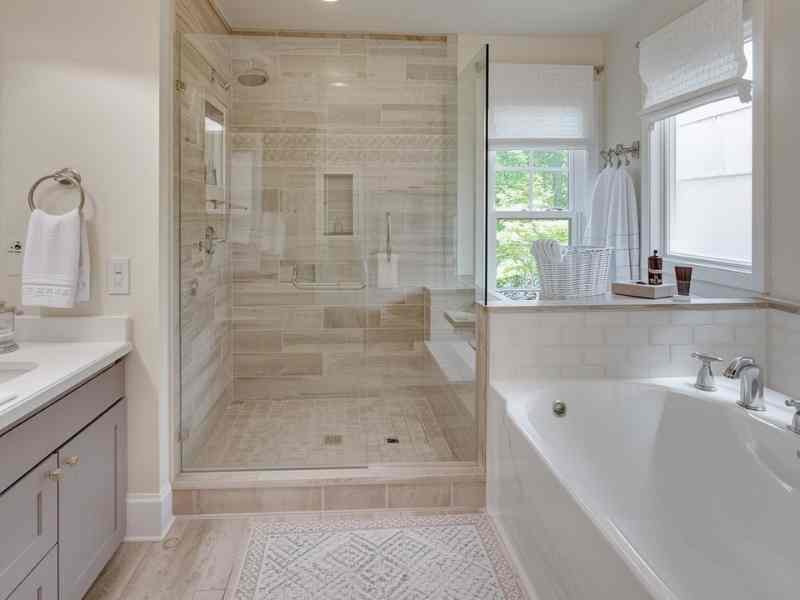 Luxury bathroom renovation by Cliffbrook Construction LLC Maryland